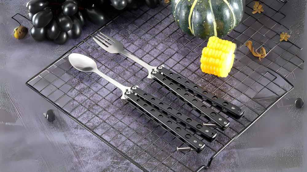 Butterfly Fork and Spoon Tactical Travel utensil Set