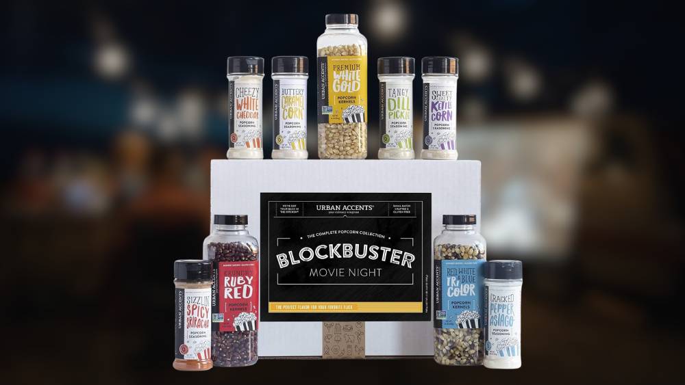 Popcorn kernels and seasoning variety pack