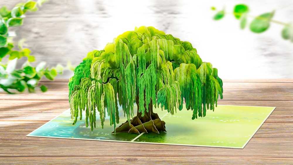 Willow tree pop up card