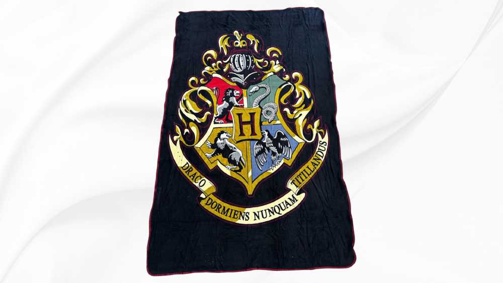 Soft Harry Potter themed plush blanket