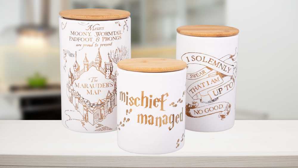 Marauder's Map porcelain kitchen canister set