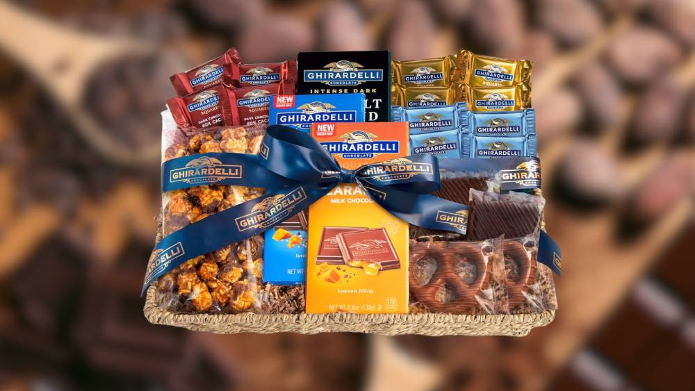 Signature Ghirardelli chocolate delights gift basket
