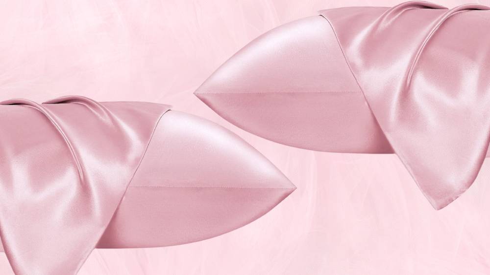 Pillowcase with silk-like fabric