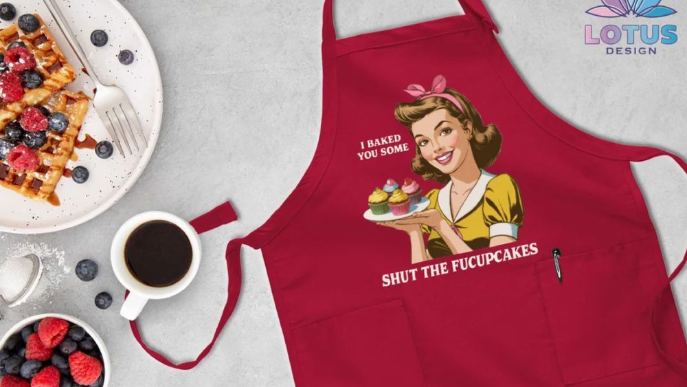 Kitchen cheeky apron for bakers