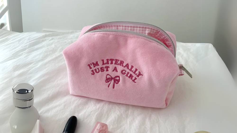 Pink make up pouch girly