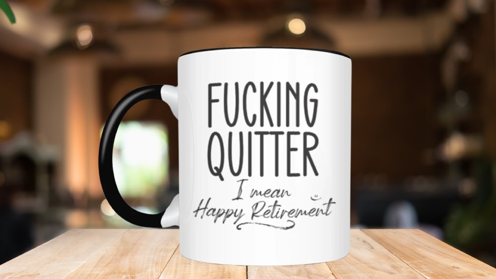 Funny retirement mug for coworker