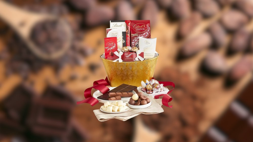 Gift basket with Lindt’s finest chocolates