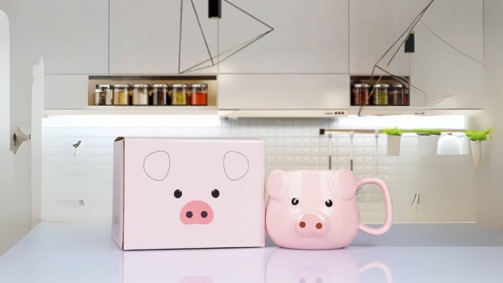 Cute piggy coffee mug