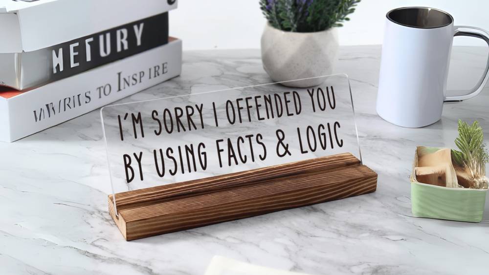 Sarcastic desk sign Sarcastic Gifts