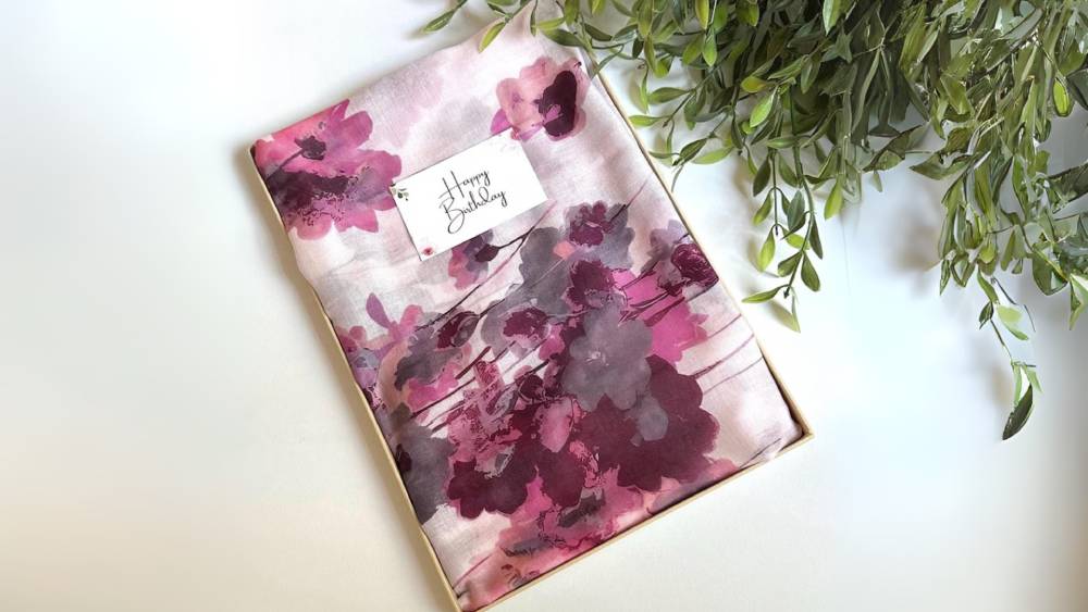 Abstract Pink scarf for her