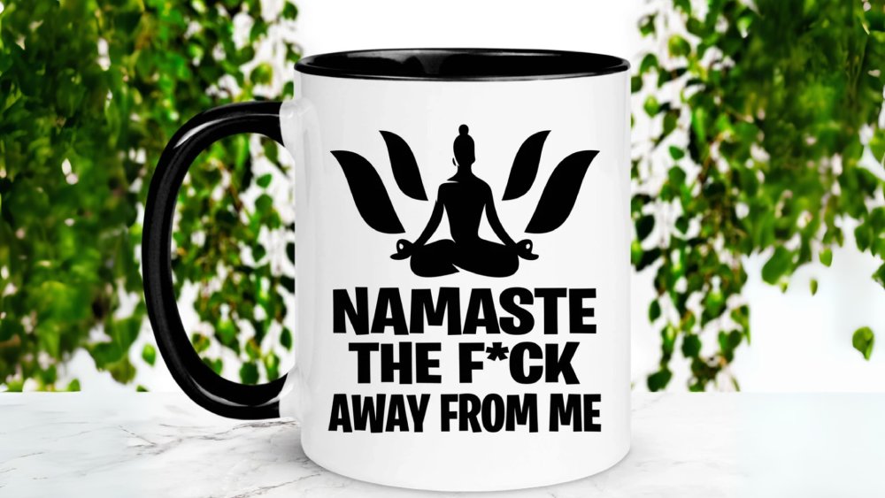 Yoga insoired funny mug