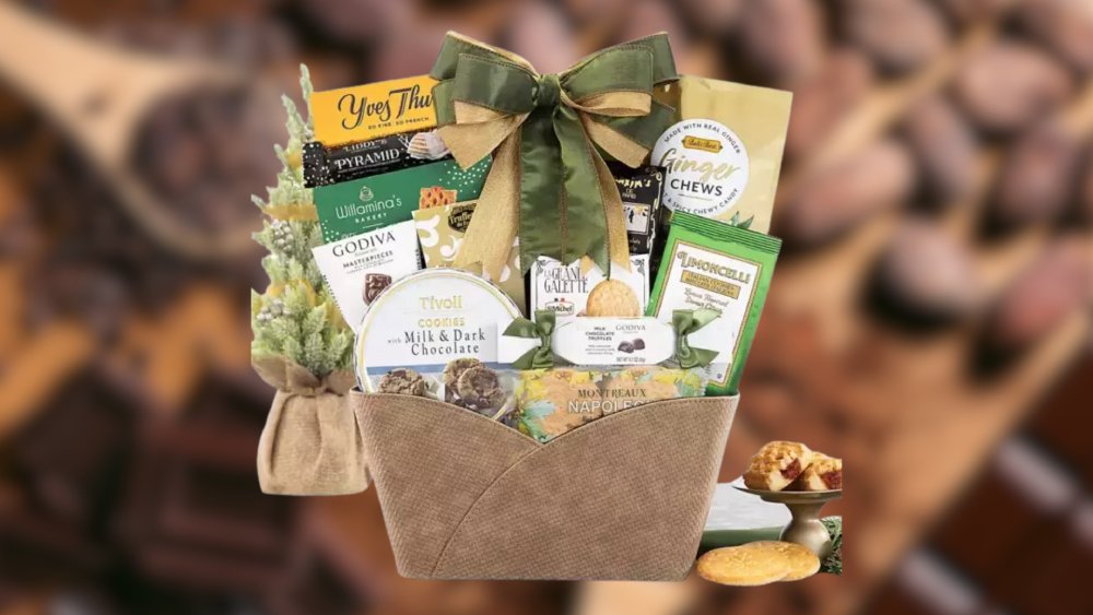 A basket of luxurious collection of fine chocolates
