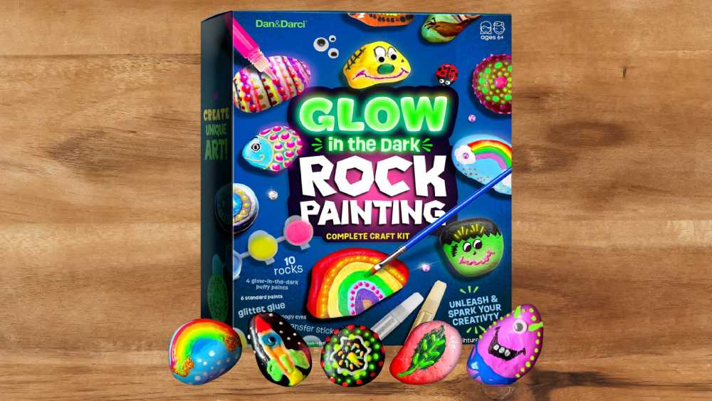 Glow in the dark rock painting