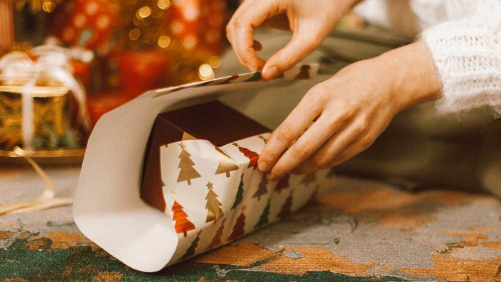 Gift layered wrapped for surprise