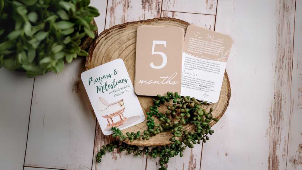 Gift Ideas for First Time Parents prayer and milestone card