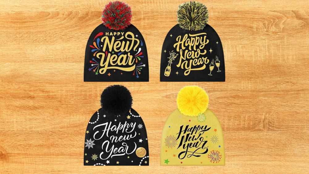 Happy New Year Beanie Hat