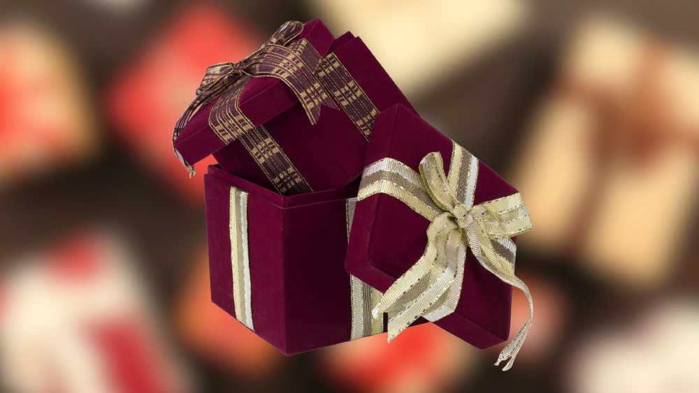 Gift box with stylish presentation