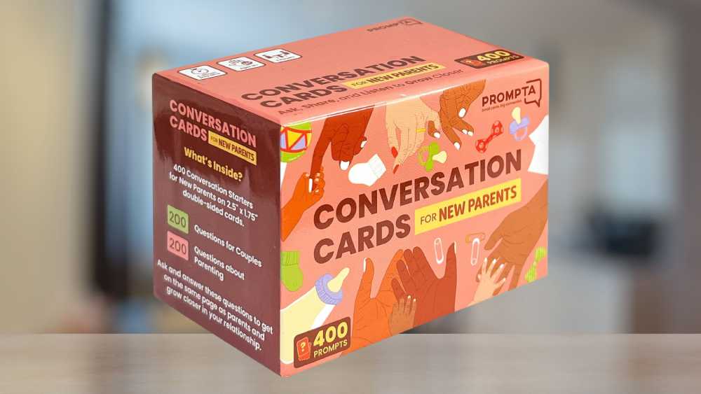 Conversation cards gift for new parents