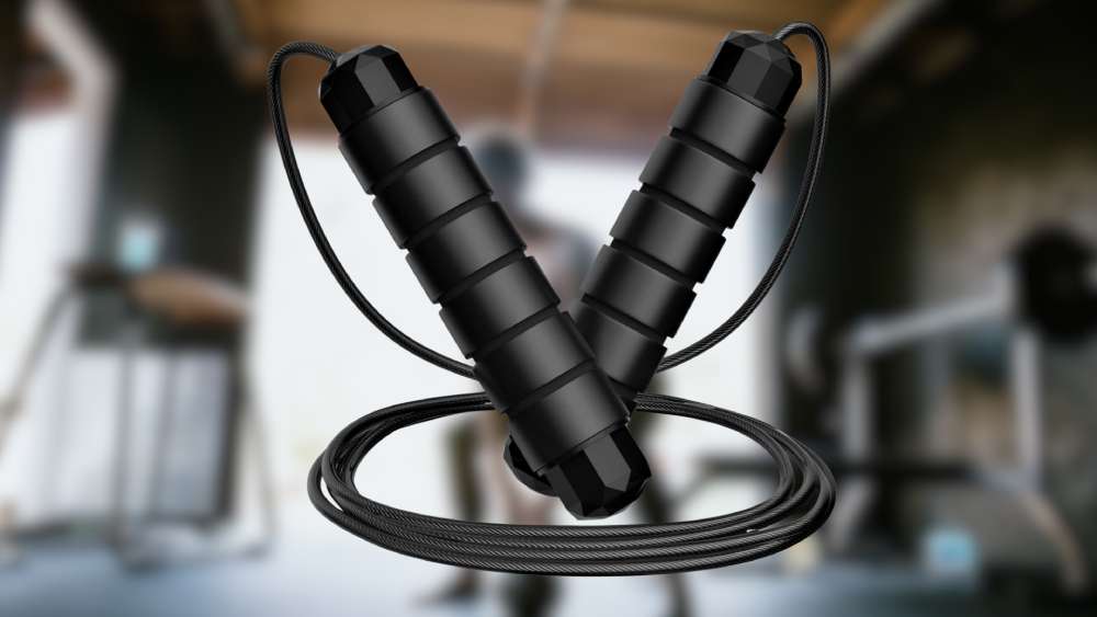 Black skipping rope