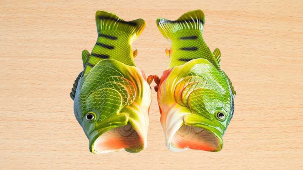 Fish flip flops funny slipper