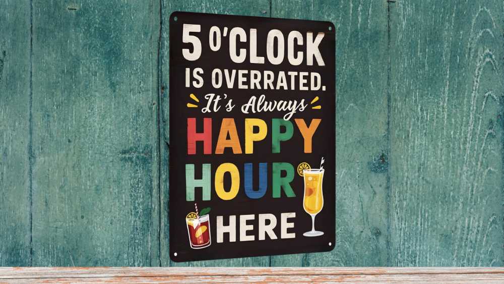 Man Cave Decor Happy hour