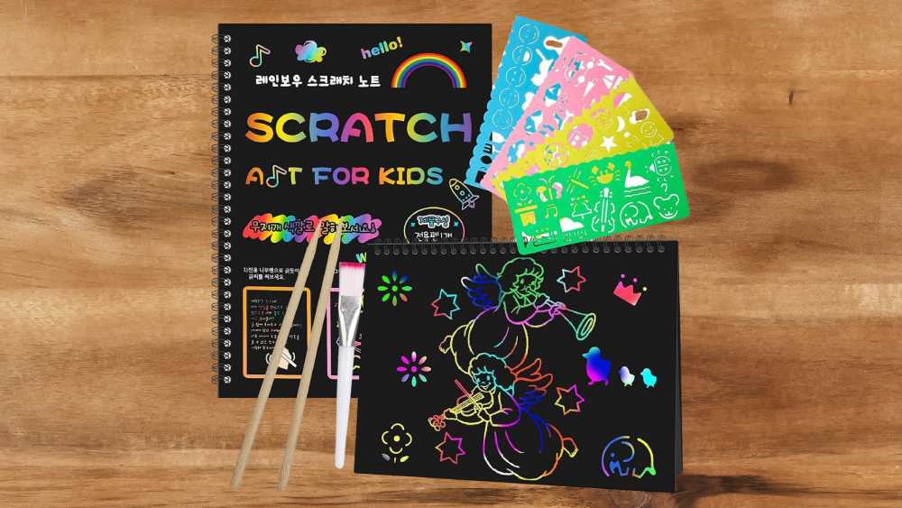 Scratch paper art set colorful