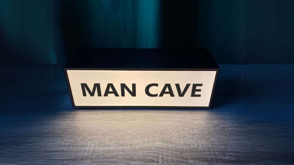 Man cave sign table wall lamp
