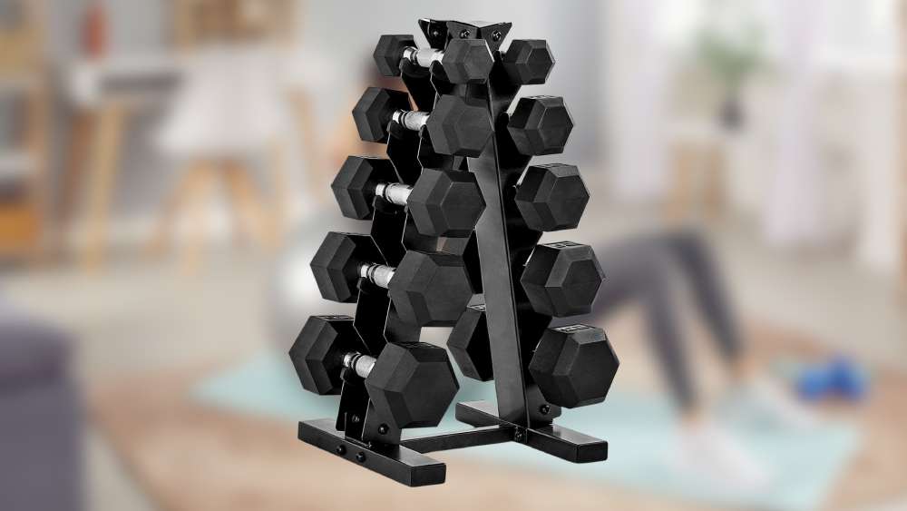 Dumbbells and dumbells rack