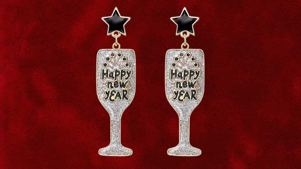 Happy New year with star earrings