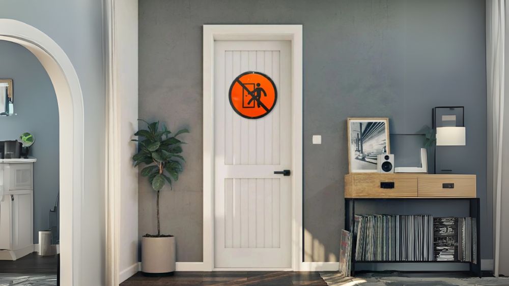 Do not enter enamel sign