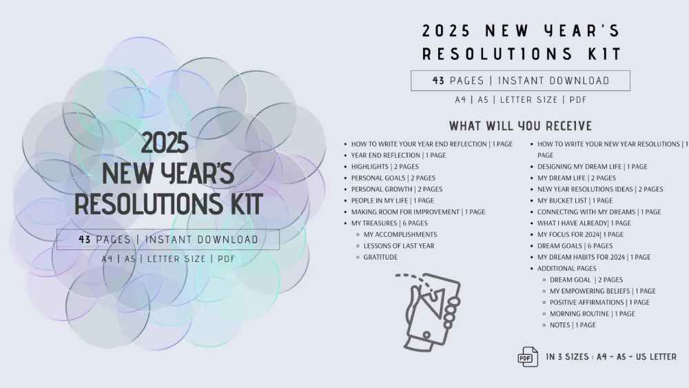 Comprehensive 2024 reflection and 2025 resolution kit