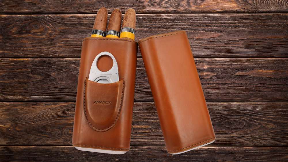 Elegant brown leather Gifts for Cigar Lovers