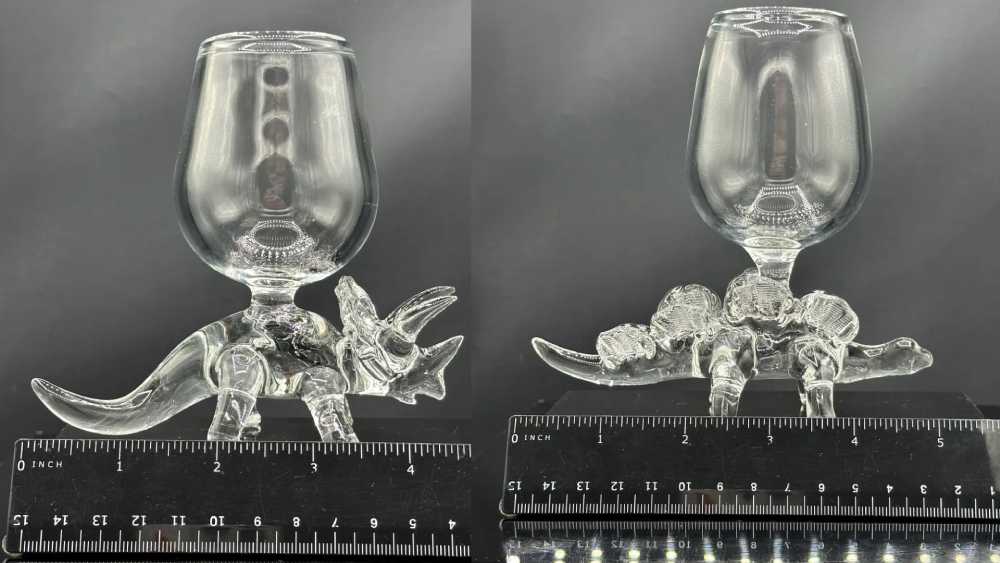 Dinosaur wine glass