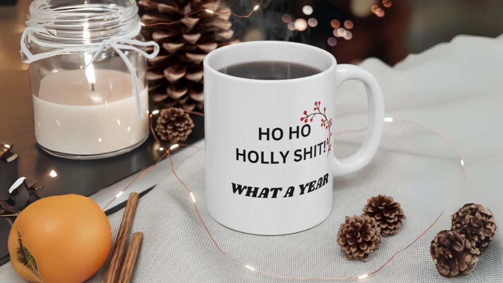 Funny white New year mug
