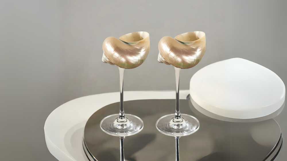 Seashell martinit glass