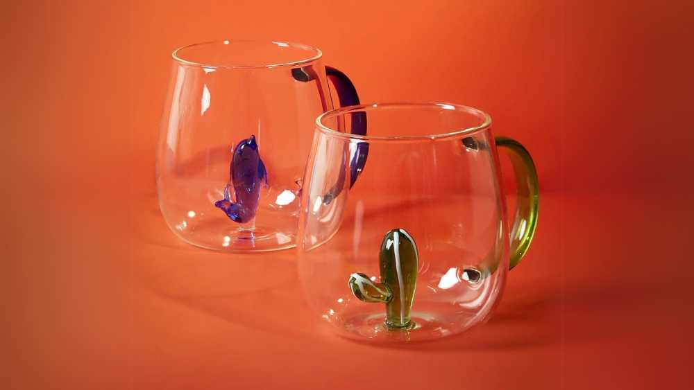 Cute funny glass with center design
