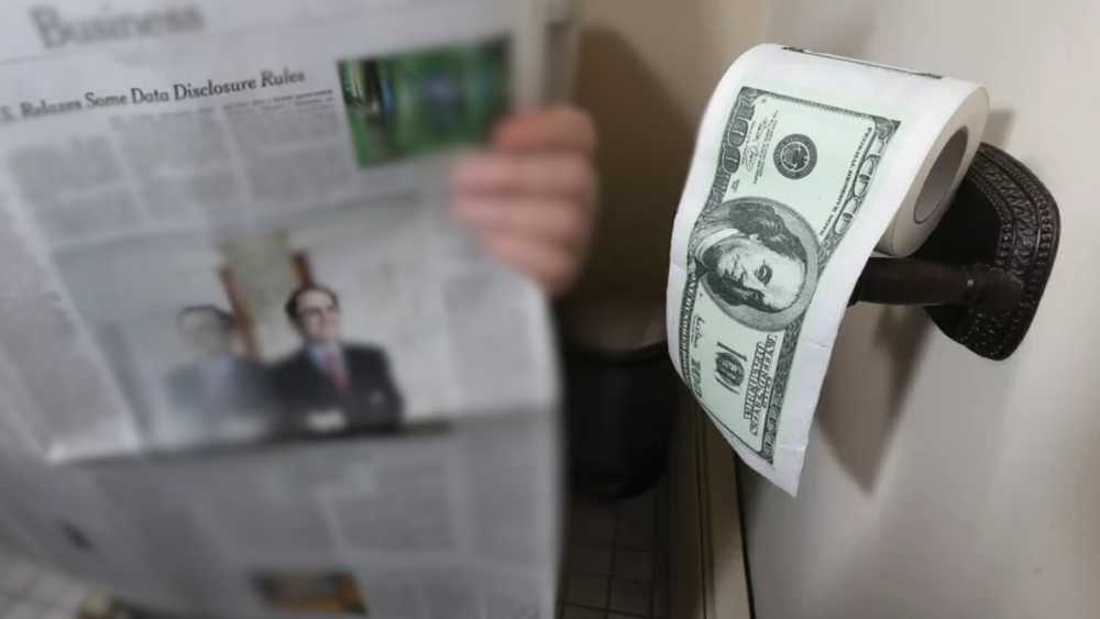 Dollar bill toilet paper Funny Gifts