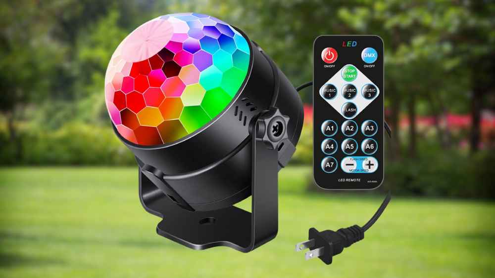 Vibrant sound-activated party lights with remote control