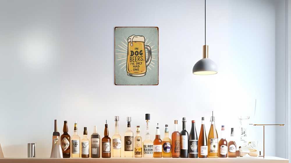 Retro-Style Metal Bar Wall Sign