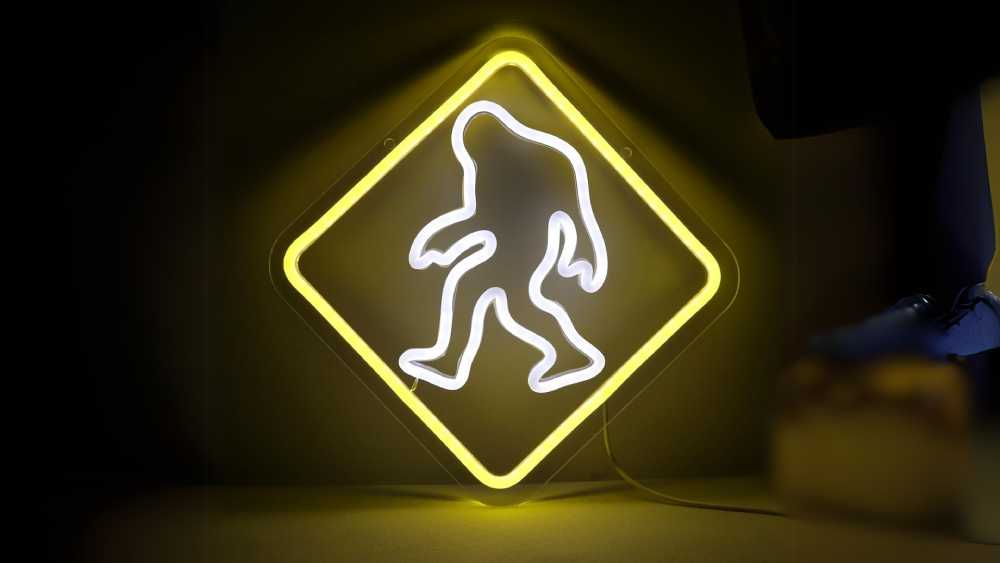 Bigfoot-Themed LED Neon Light