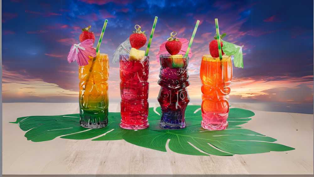 Colorful tiki glass