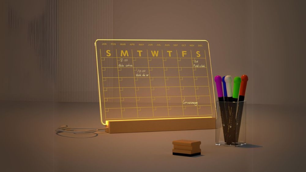 Calendar with Light Minimalist 