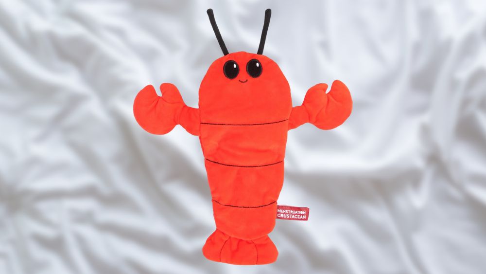 Lobster heating pan for menstrual cramps