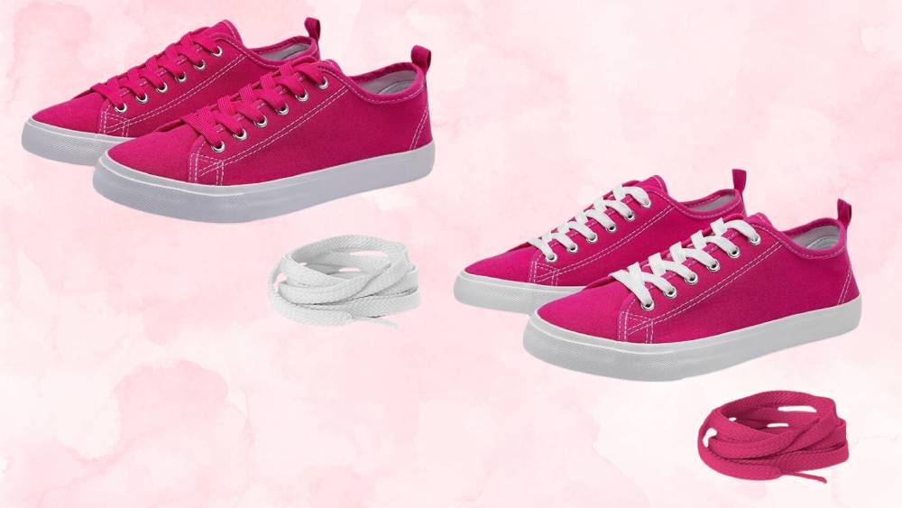 Pink shoes with extra shoe lace 18th Birthday Gift Ideas