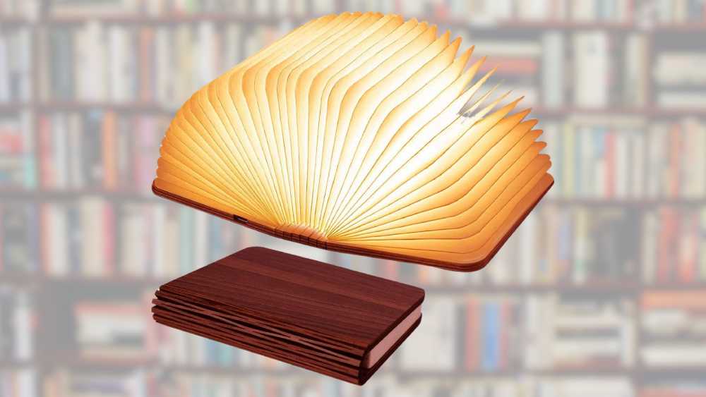 Folding book lamp with soft light
