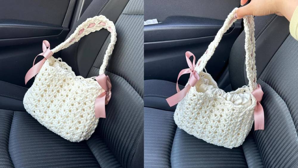 Cute crochet shoulder bag