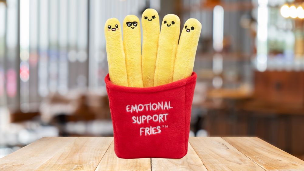 Emotional support fries cute hug pillow