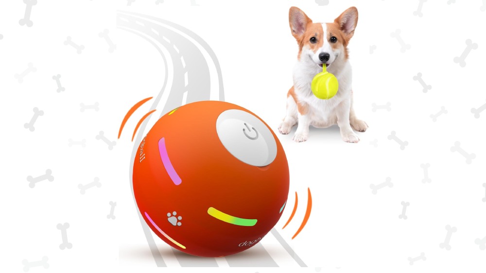 Roll and bounce dog toy