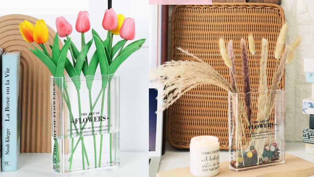 Trendy Book-Shaped Vase