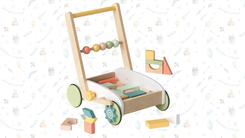 Wooden push walker